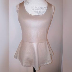 Cecico Sleeveless pleated babydoll tank top Size L